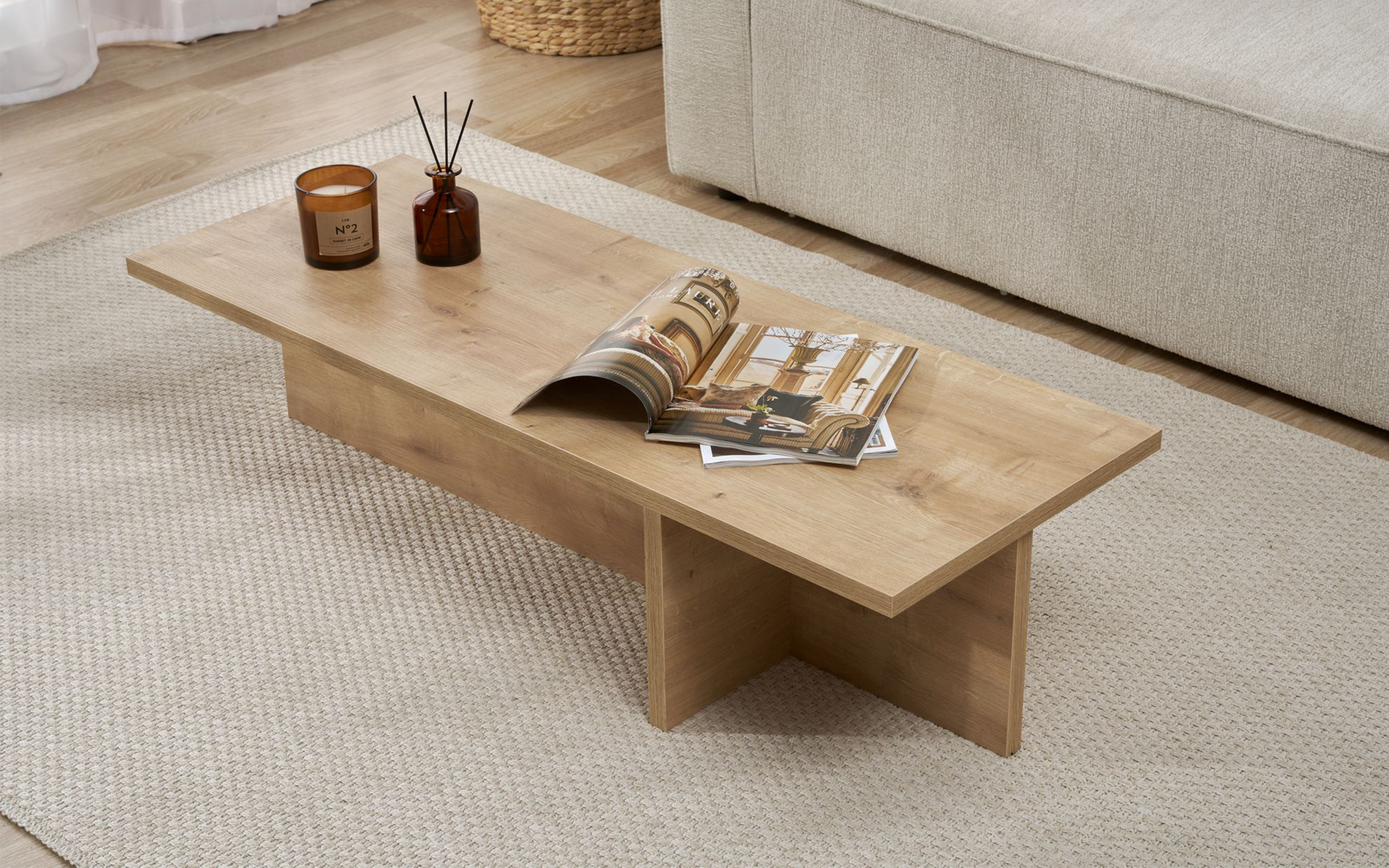 Masuta de cafea Elara, stejar safir  4